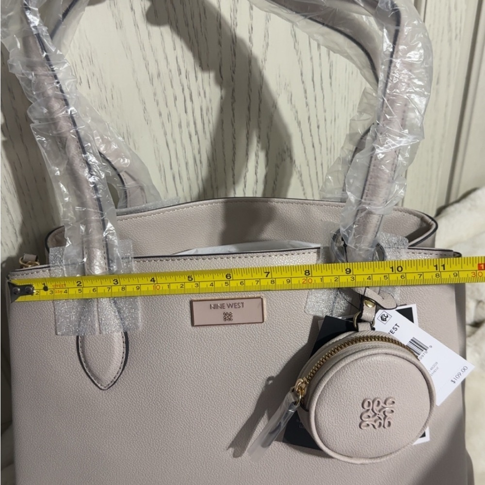 Nine West Cement Color Tote Bag - Picture 12 of 13